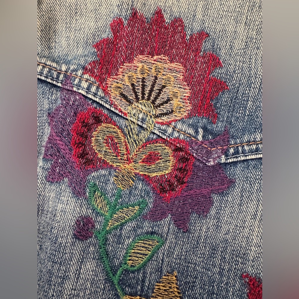Embroidered Denim Jacket - Picture 13 of 16